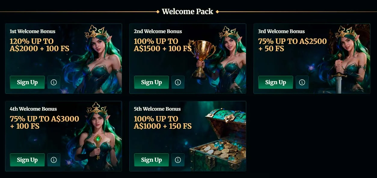 welcome package casino faircrown